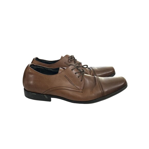 Stacy Adams Men's Size 10 Brown Leather Oxford Dress Shoes - Picture 5 of 8